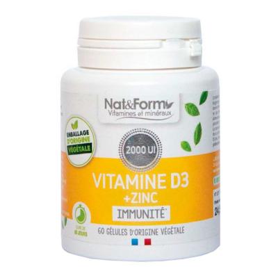 Complemento Alimenticio Vitamina D3 + Zinc 60 Cáps